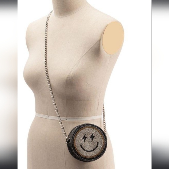 Skinnydip London Smile HotFix Mini Crossbody in Black - Picture 2 of 5